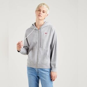 Levi’s Standard Zip Hoodie in Heathered Grey - XL